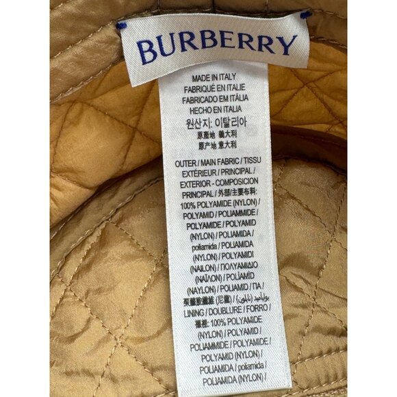 BURBERRY packable quilted nylon women\'s bucket hat -Beige - Size Medium~ main image 9